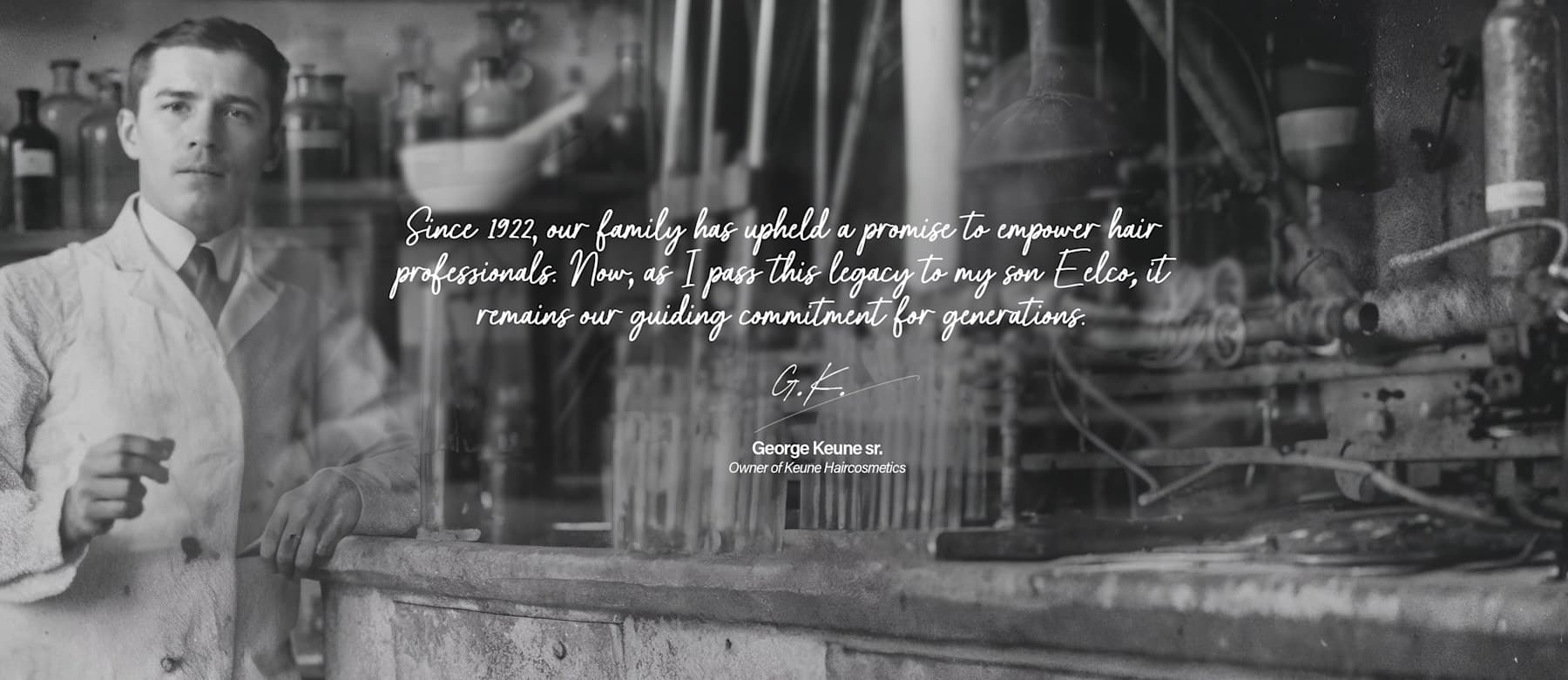 Historic KEUNE laboratory and company heritage image