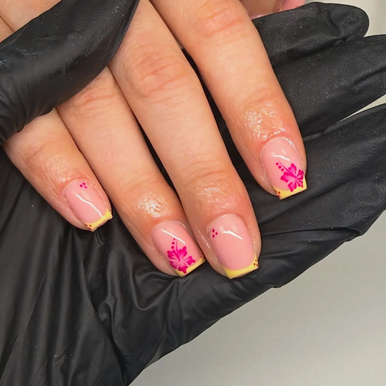 Pink floral details — supplied work by Alice